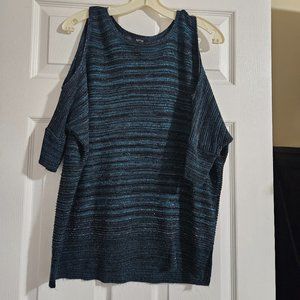 Apt. 9 Acrylic Blouse with peekaboo / cold shoulder sleeves